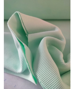 Ściągacz bawełniany prążek do wykończenia odzieży sportowej - miętowy